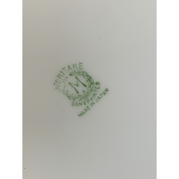 Noritake Hand Painted Plate Signed Morimura 2 Handled Yellow Pink Blossom VTG - Picture 5 of 11